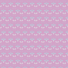 Delicate Floral Pattern on Pink Background
