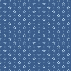 Star Pattern Seamless Background in Blue