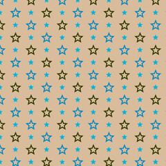Star Pattern Background in Blue and Brown