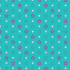Star Pattern Background in Teal and Magenta