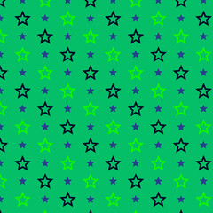 Star Pattern on Green Background