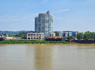 NEWPORT, KENTUCKY - JULY 22, 2025; Cityscape View of Newport Kentucky City Skyline 2025