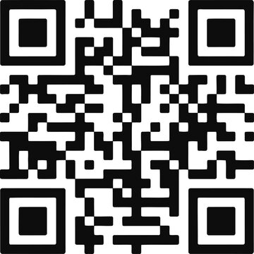 black and white qr code vector illustration

