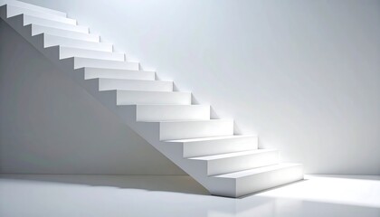 Modern white staircase interior