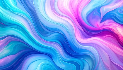 Obraz premium Serene Flow Abstract Swirls of Blue Pink and Purple Hues.