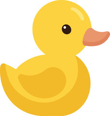 Cute yellow rubber duck illustration for bath time fun
