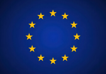 The flag of the european union with its iconic circle of stars