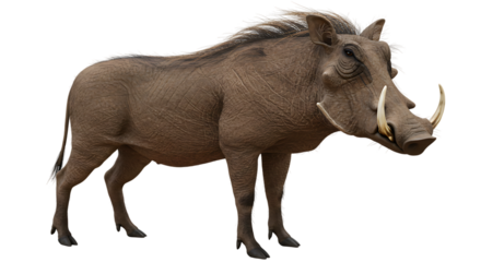 Ring Tailed Lemur Sitting on Isolated Transparent Background

