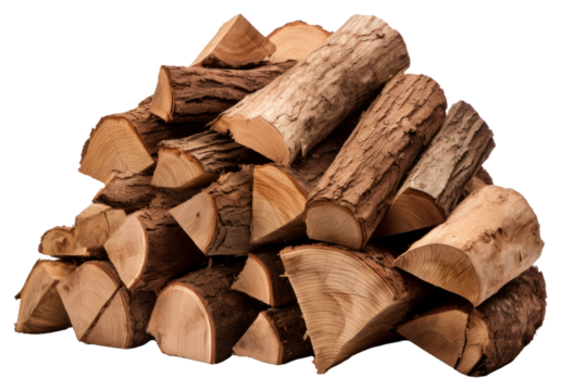 PNG Pile of firewood lumber white background deforestation.