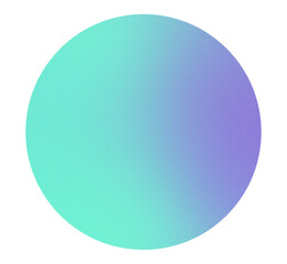 High resolution purple and blue gradient circle with subtle grainy texture. Soft blurred edges and vibrant color transitions. Isolated PNG with transparent background. Vibrant gradient glow.