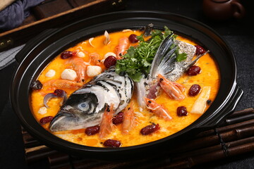 Chinese cuisine, Cantonese cuisine, Qiandao Lake fish head soup