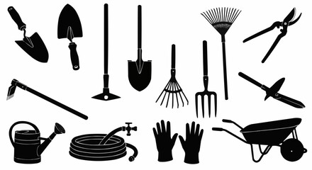 Garden Tools Vector Set