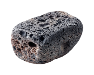 Pumice stone cleaning action natural product view isolated on transparent background, png