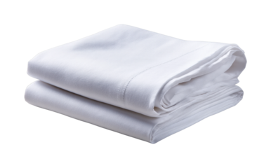 Crisp white towels folded neatly home bathroom product clean isolated on transparent background, png
