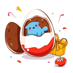 chocolate egg with the toy inside