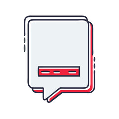 Affirmation card with quote and speech bubble icon