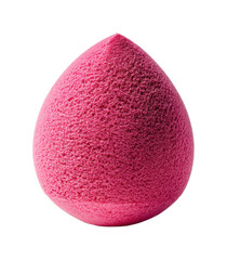 Applying makeup techniques with beauty sponge isolated on transparent background, png