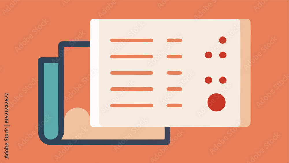 Poster braille menu a closeup illustration of a menu with braille text on it alongside another menu that fe