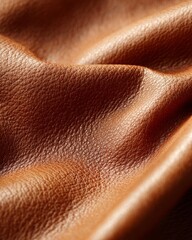 A close up shot of a brown leather texture