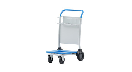 Luggage Cart for Airport Terminal Use on Isolated Transparent Background


