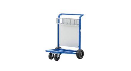 Airport Baggage Trolley Cart on Isolated Transparent Background

