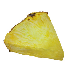 Isolated Piece of Pineapple 3D Illustration On A Transparent Background