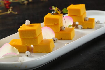 Chinese cuisine, Cantonese cuisine, pumpkin mousse