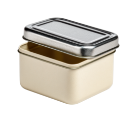 Organizing essentials stylish metal box for home or office storage isolated on transparent background, png