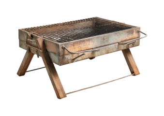 Barbecue event backyard grill setup summer aerial view cooking fun isolated on transparent background, png