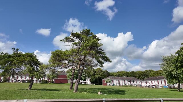 Larkhill Amesbury Wiltshire England, UK.  08.07.2025. Video, Housing accommodation for milittary personnel at Larkhill Wiltshire UK.