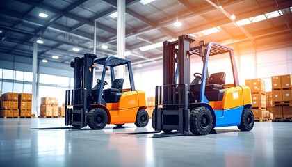 Forklifts in a warehouse (1)