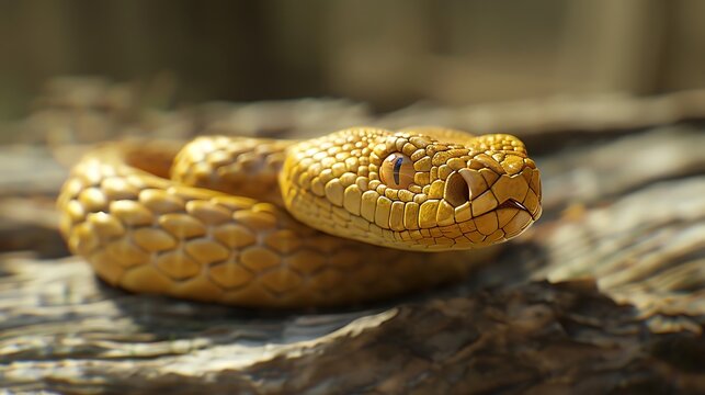 close up of a snake on a branch