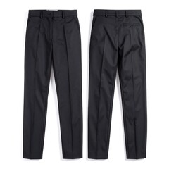 Formal trousers, front and back view