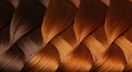 Intricate Braided Hair Texture: Dark to Light Brown Ombre Detail