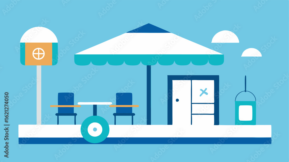 Poster accessible rest area a spacious rest area with comfortable seating shade and hydration stations feat