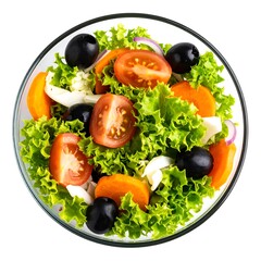 Fresh salad in glass bowl (1)