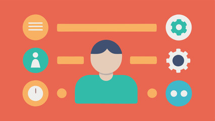 Customizable Controls An illustration of a userfriendly settings menu displaying a variety of customizable control options represented with simple icons.