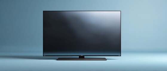 Sleek Modern Smart TV Display on Blue Background