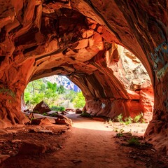 Red rock cave opening (1)