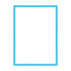 Blue vertical frame flat design isolated vector illustration