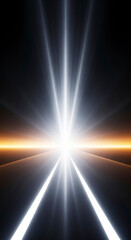 Dynamic Light Rays Creating Striking Visual Effects in Dark Space