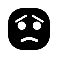 Naklejka premium vector illustration of a sad face icon