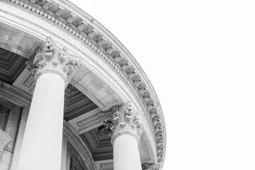 architectural detail of the facade of a building