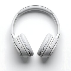 White headphones on a white background (1)