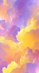 Pastel sunset cloudscape, aerial view, background, dreamy, phone wallpaper