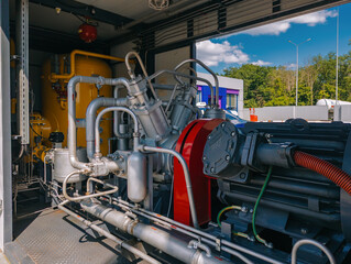 Fototapeta premium Modern LPG gas station equipment