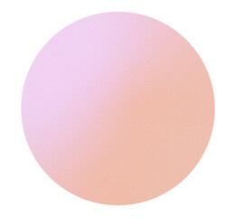 High resolution white and coral gradient circle with subtle grainy texture. Soft blurred edges and vibrant color transitions. Isolated PNG with transparent background. Vibrant gradient glow.