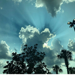 clouds and sun