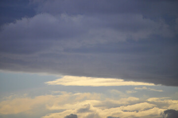 Clear stretch in a cloudy sky