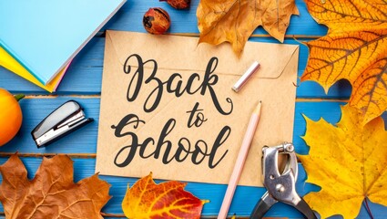 Back to school text poster.